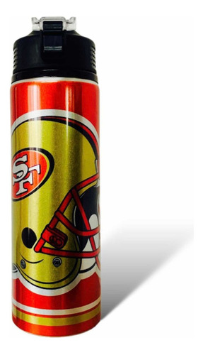 Cilindro Para Agua San Francisco 49ers Personalizado Color Rojo