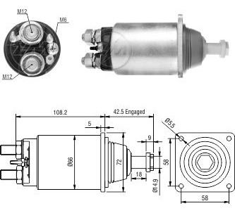 Solenoide 24v Para Scania P124 Zm Ti-35755