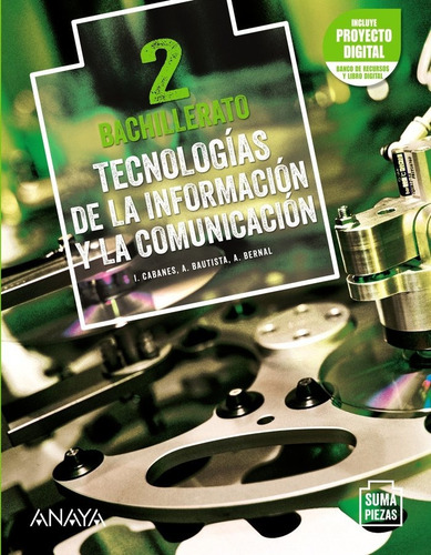 Bach 2 Tecnologias De La Informacion Y La Comunicacion 2021, De Aa.vv. Suma Piezas, Vol. 1. Editorial Anaya Educación, Tapa Blanda En Español
