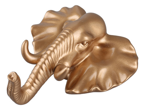 Gancho De Resina Con Forma De Elefante Dorado Para Colgar En