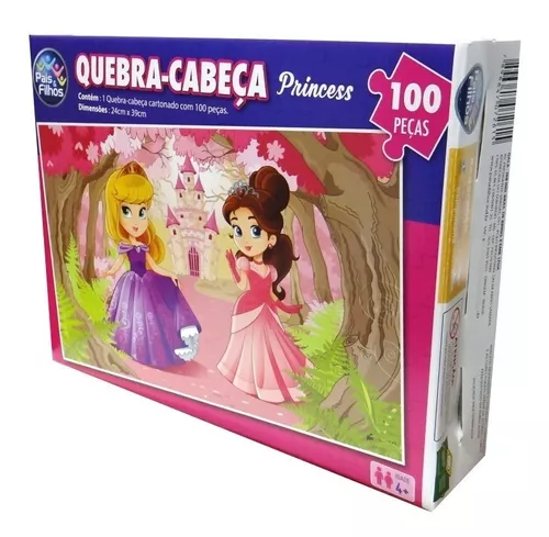 Jogo Quebra Cabeça Infantil Princesas 28 Peças Grandes - Pais e