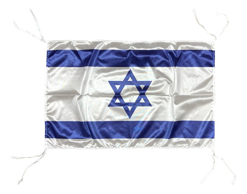 Bandera De Israel * 70x120cm ** Sogas En Las 4 Puntas **