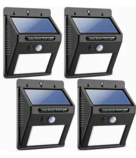 Lámpara De Luz Solar Impermeable Exterior De Pared Led 4pzs