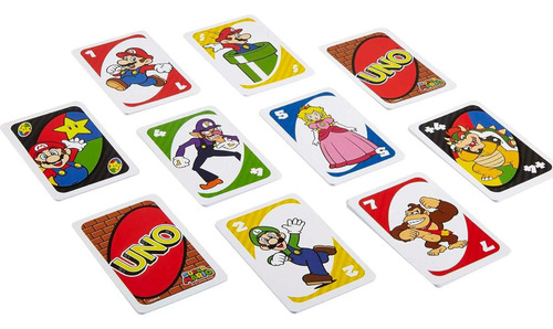 Juego De Cartas Uno Edicion Super Mario Con Lata Mattel