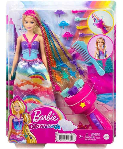 Barbie Muñeca Princesa Dreamtopia Con Trenzador Gtg00 Mattel
