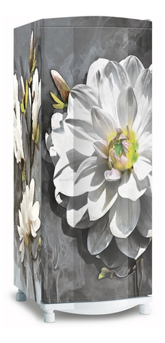 Kit Adesivo Envelope Geladeira Flor Arabesco Branco Moderno