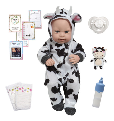 Boneco Reborn Masculino Recém Nascido Fofinho Kit 11 Itens