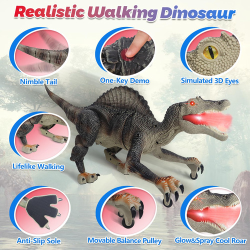 Dinosaurio Control Remoto Sonidos Regalo Navidad 41