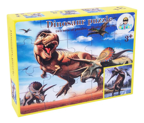 Rompecabezas De Dinosaurio Set X2 40 Piezas Ltf Shop