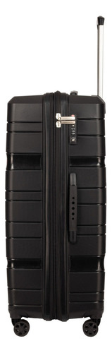 Maleta Hardhead Alber-bk29-0651 49cm De Ancho X 79cm De Alto X 31cm De Profundidad Color Negro Diseño Rayas