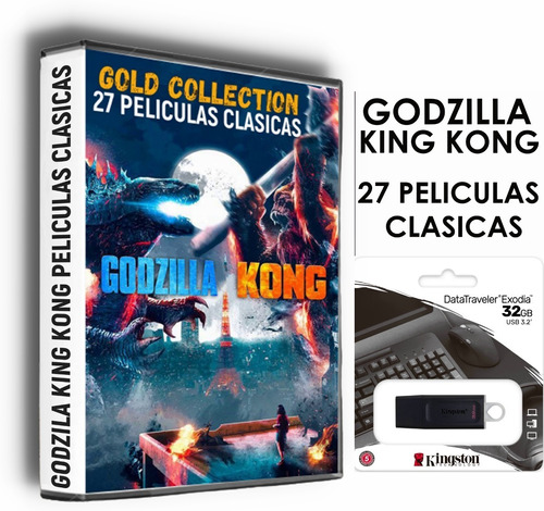 Coleccion Peliculas De Godzilla Y King Kong En Usb