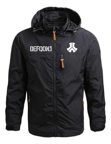 Chamarra Impermeable Con Capucha Defqon.1 Print Para Hombre