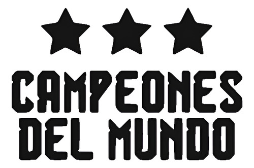 Vinilo Campeones Del Mundo Argentina Auto Bici Termo Deco