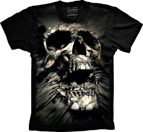 Camiseta Plus Size Cranio Caveira