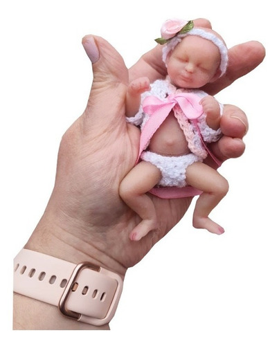 Imagen 1 de 6 de Mini Reborn 12cms Silicona Ecoflex Platino Exclusiva!