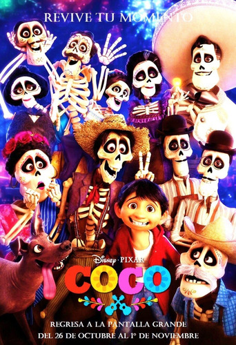 Poster Original De Cine Coco Cartel Co Co Disney Pixar