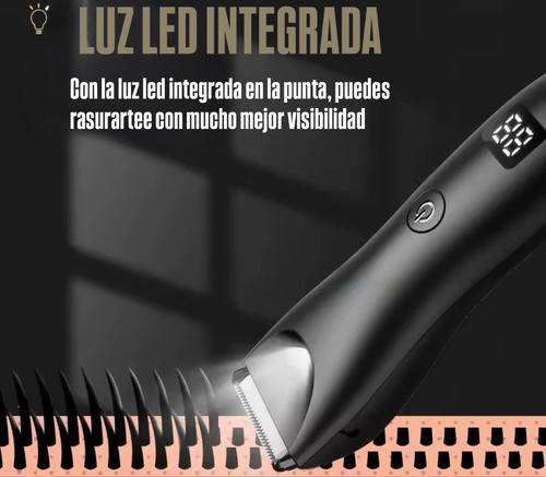 Afeitadora Eléctrica Profesional Resistente Agua Rasuradora Plateado