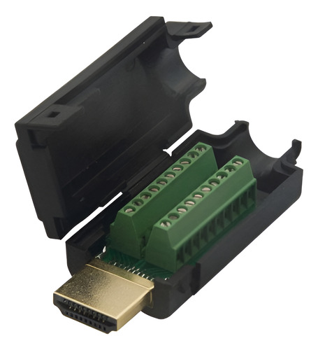 2piezas Adaptador/conector Hdmi Macho Con Clema Para Armar