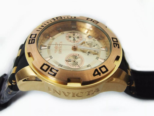 Relógio Invicta Pro Diver Mens Quartzo 50mm Gold Dial