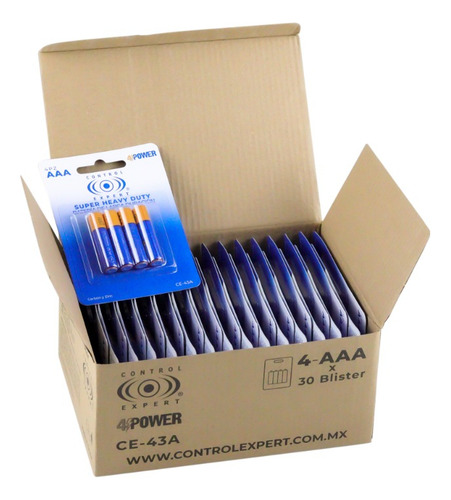 Pilas Baterias Aaa Control Expert 1.5v 120 Pila Caja 30 Blis
