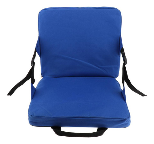 Acolchado De Cojín De Silla Plegable Para Camping Azul