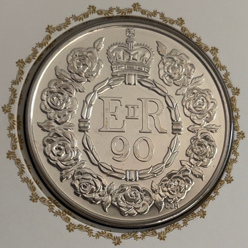 Moeda 2016 90 Anos Rainha Elizabeth Ii Lacrada No Encarte