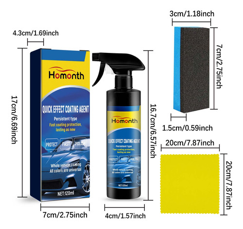 Spray De Revestimiento De Coche F De 120 Ml, 3 1 High Protec