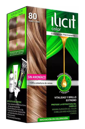 Ilicit Kit Tintura De Pelo 8.0 Rubio Claro