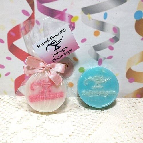 25 Lembrancinha Para Formatura Sabonete Brinde Enfermagem
