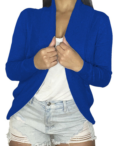 Sweater Cardigan Chaleco Tipo Blazer De Mujer Varios Colores