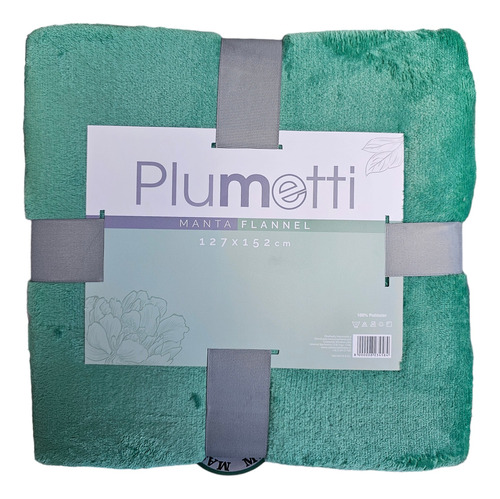 Manta Plumetti Flannel (127 X 152 Cm) Color Verde
