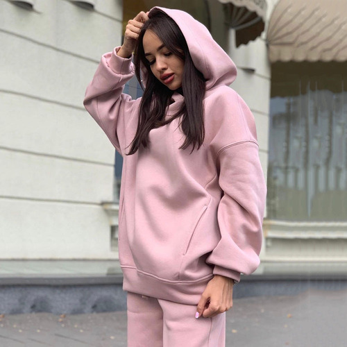Conjunto De Sudadera De Manga Larga Con Capucha Y Pantalón C