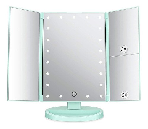 Espejo De Tocador Iluminado 3 Pliegues C/aumento Tactil - 03
