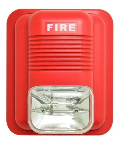 Sirena De Incendio 24v Con Strobo Flash  Alarma