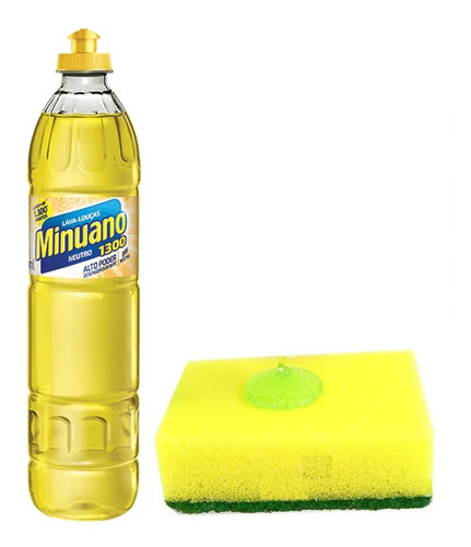 Detergente Minuano Amarelo 500ml Neutro (10 Unidades)