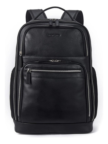 Bostanten Leather Backpacks College 15.6 Laptop Travel Compu