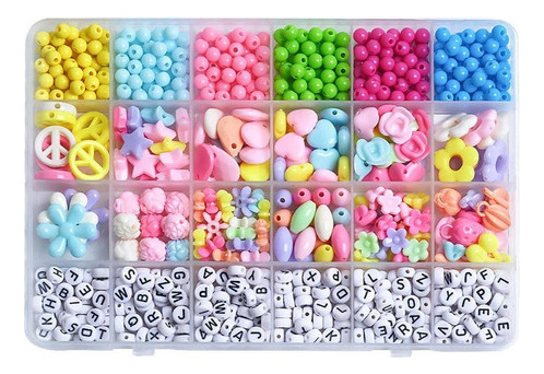 Juego De 24 Cuentas De Rejilla Para Hacer Joyas, Niños,