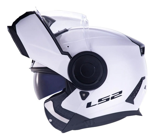 Capacete Articulado Solar Ls2 Ff902 Scope Monocolor Branco