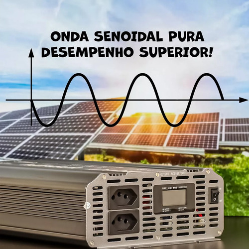 Inversor Conversor De Tensão Visor Led 3500w 12v/220v Knup