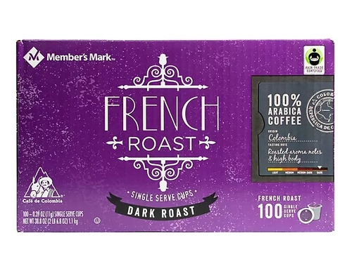 French Roast Coffee Cups (100 Ct.) Importado