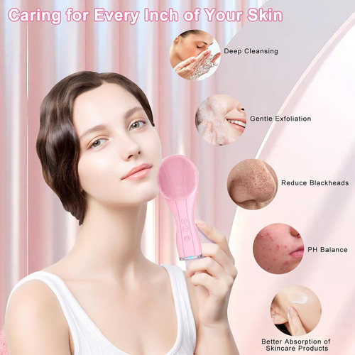 Doble Facial Cepillo Usb Silicona Masajeador Rejuvenecimient