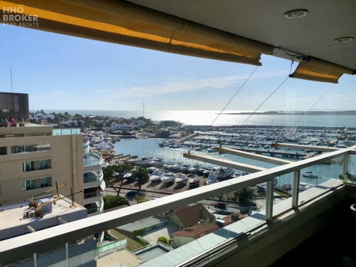 Excelente Vista Al Puerto. Edificio El Monarca. Punta Del Este. Península. Alquiler Temporario.