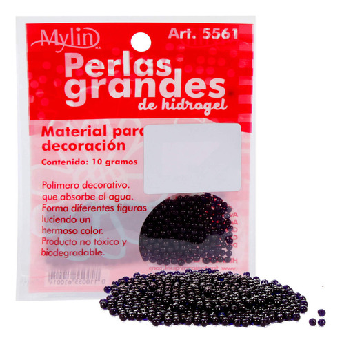 Perlas Hidrogel Morado Centro Mesa Flores 10g Mylin 1pz