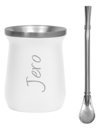 Mate Acero Premium Personalizado Laser Logo Nombre Frase