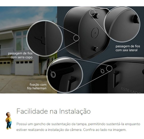 Imagem 3 de 8 de Vbox 1100 E Black Caixa Proteção Externa Cftv - Intelbras