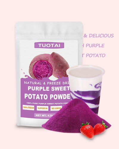 Polvo De Camote Morado Liofilizado, 4.0 Oz, Polvo De Camote