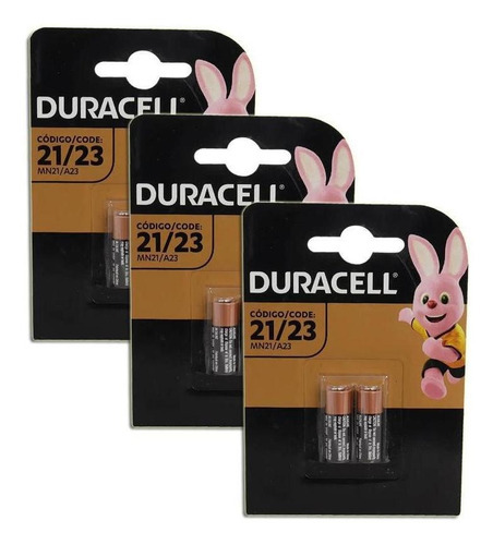 Pilha Alcalina Mn21 23 A23 12v Duracell 2u Kit 3