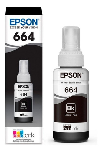 Botella Tinta Epson 664 Negro Original L100 L200 L300 L3050