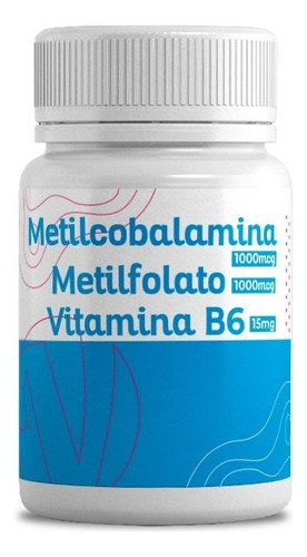 Metilcobalamina 1mg + Metilfolato 1mg + B6 20mg Com 120cps Sabor Sem Sabor