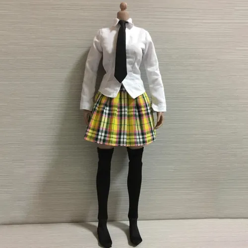 1/6 Camisa Falda Corbata Medias Uniforme De Colegiala Para 1